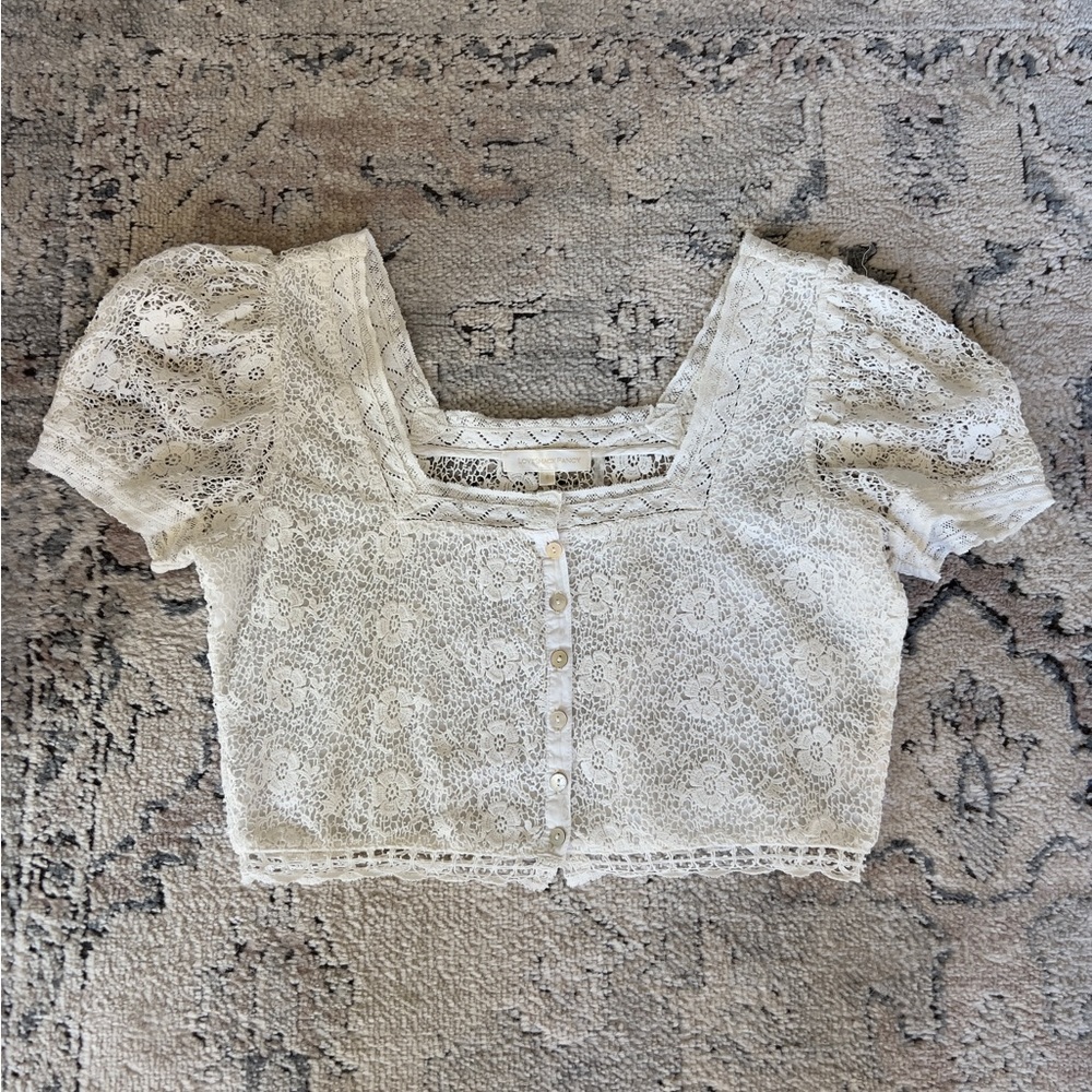 LoveShackFancy Carmeline crop top